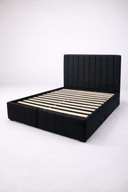 King Storage Black Bed + FREE Night Stands