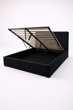 Black Bed Frame with Base Storage