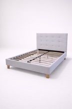 White Upholstered Bed Frame - Queen