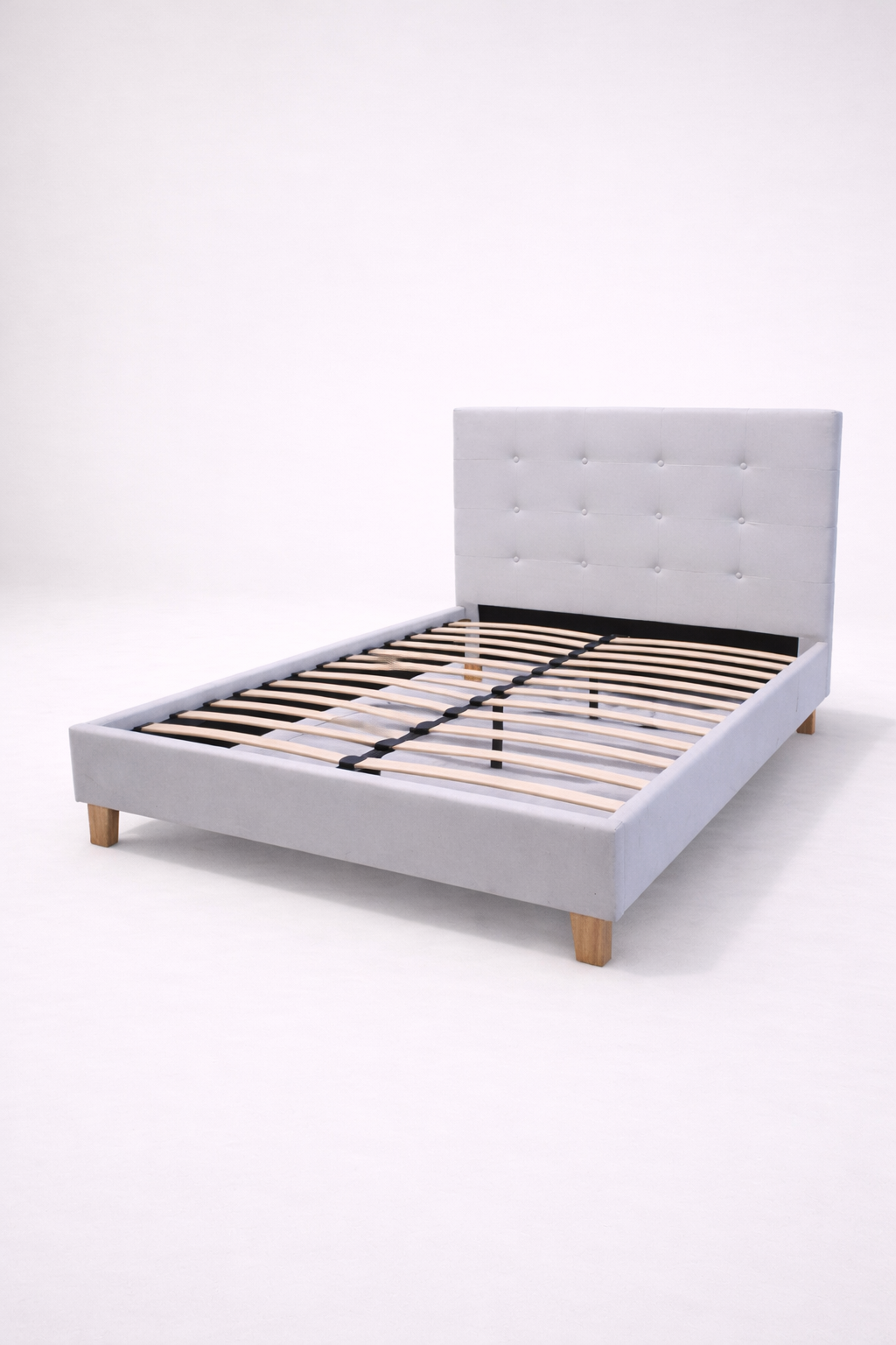 White Upholstered Bed Frame - Queen