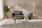 Olive Grey Square Couch with Sleepers Flip-out Back