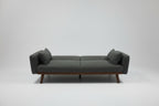 Olive Grey Square Couch with Sleepers Flip-out Back