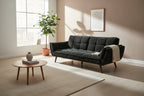 Dark Olive Grey Corduroy Sleeper Fold-down Sofa