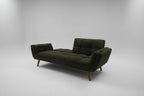 Dark Olive Grey Corduroy Sleeper Fold-down Sofa