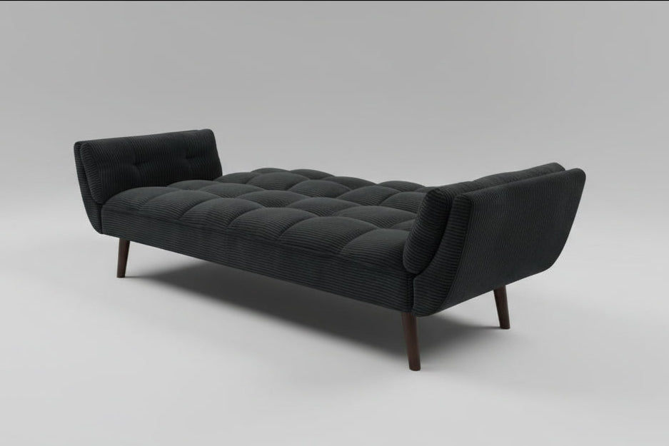 Dark Olive Grey Corduroy Sleeper Fold-down Sofa