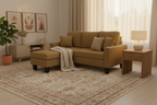 Mustard Yellow Couch with Detachable Ottoman