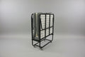 Black Single Folding Bed with Foldable Mattress Included