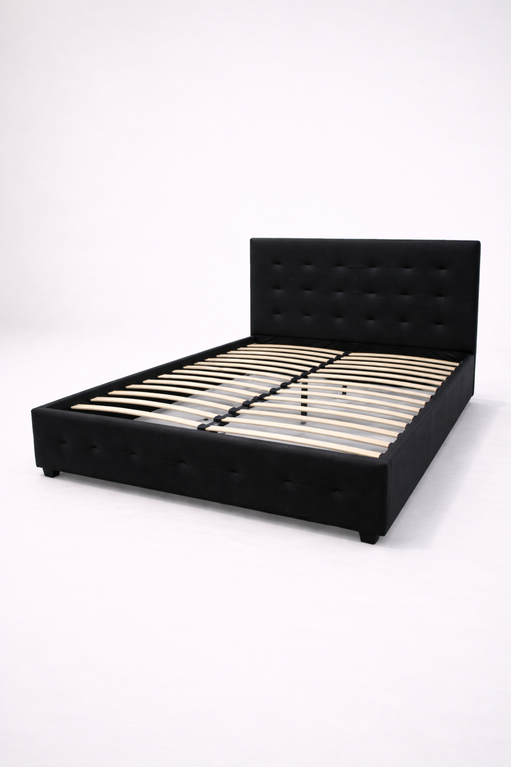 Grey, White and Black Upholstered Bed Frame - Double, Queen & King