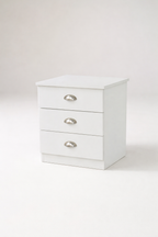 Pearly White Night Stand/ Bedside Table