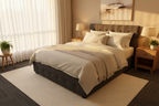 Grey Upholstered Bed Frame - Double