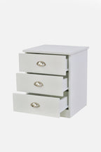 Pearly White Night Stand/ Bedside Table