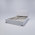 White Upholstered Bed Frame - Double