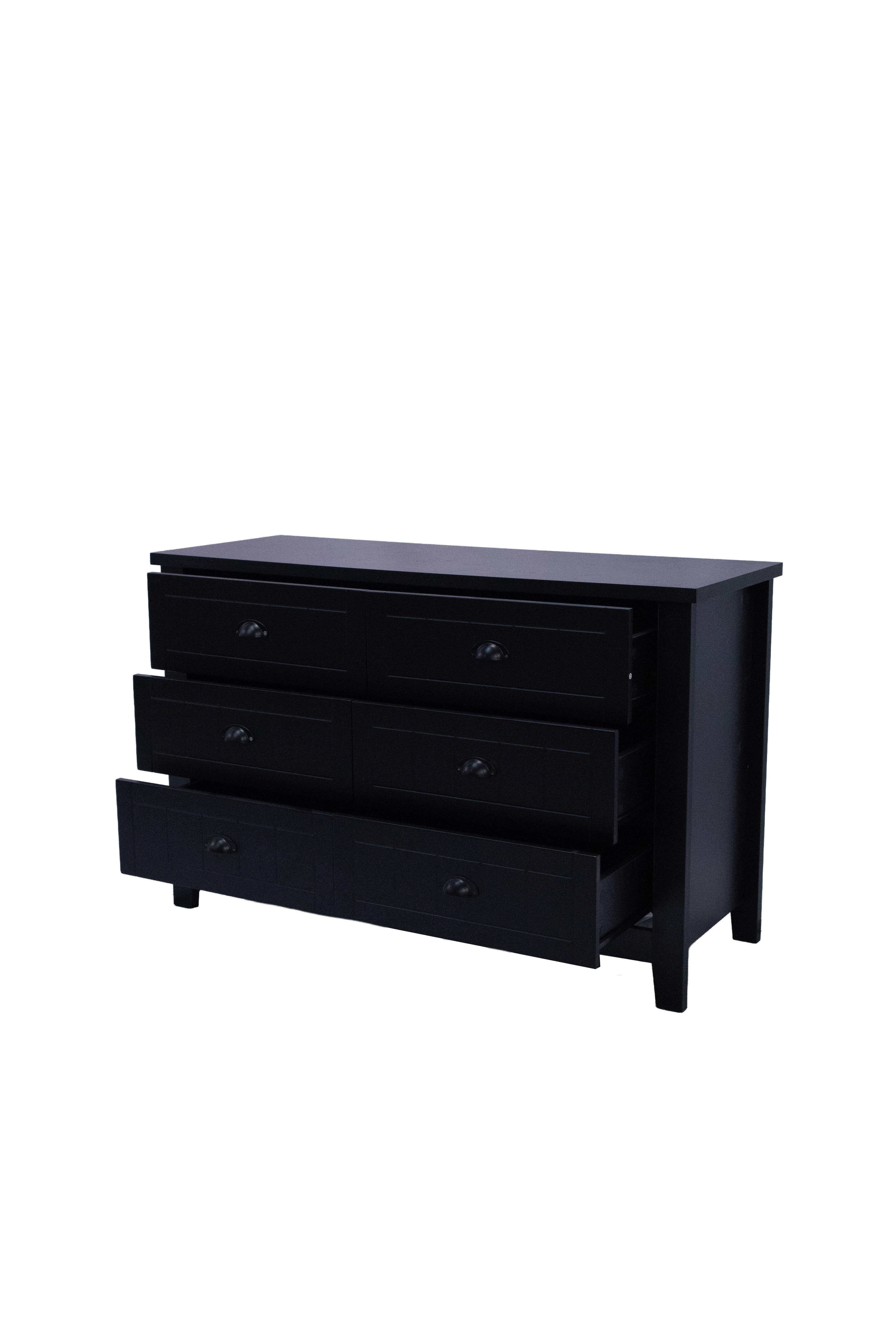 Black Lowboy Dresser - Compact Storage Solution