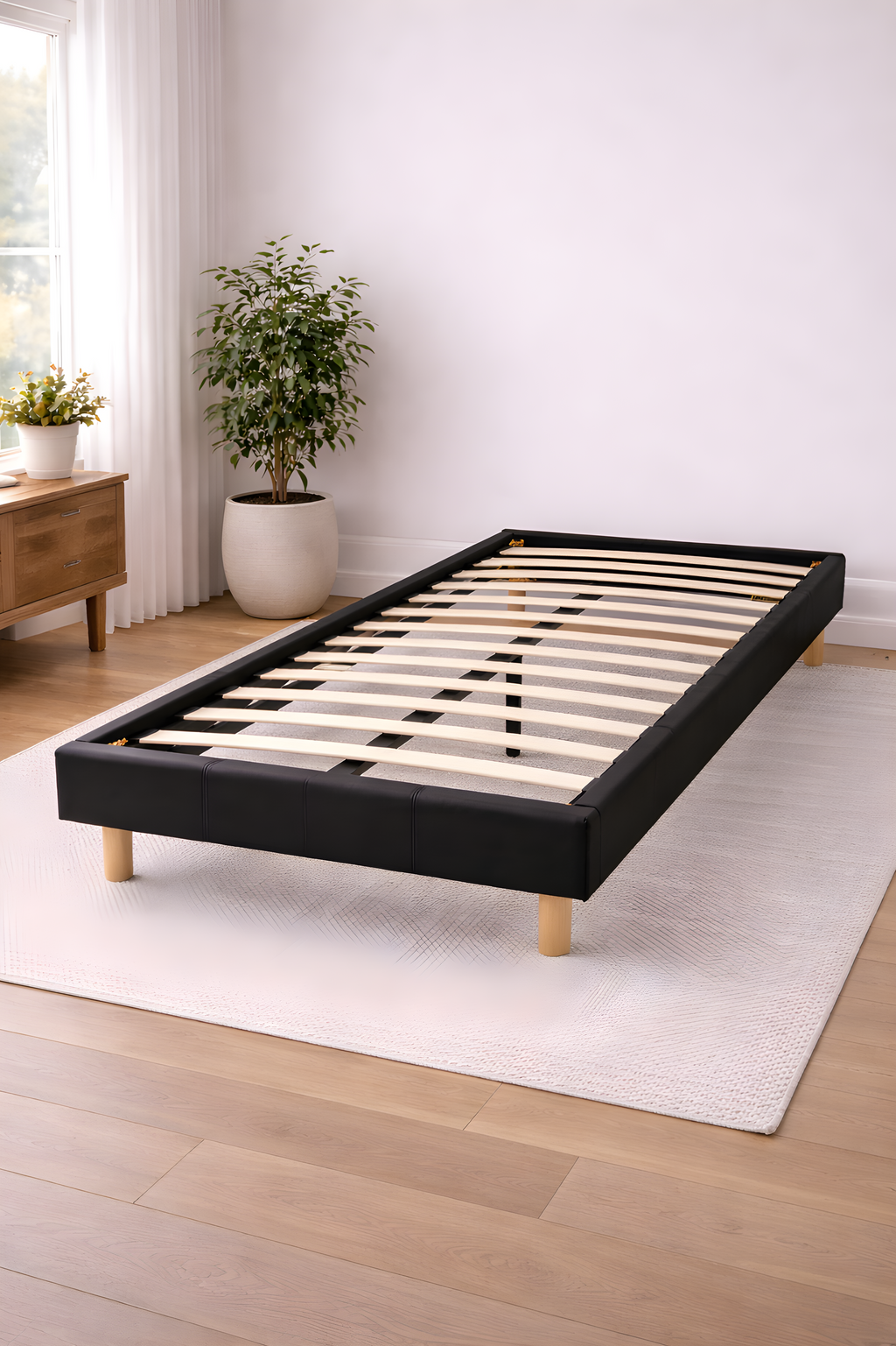 Black King Single Bed Frame