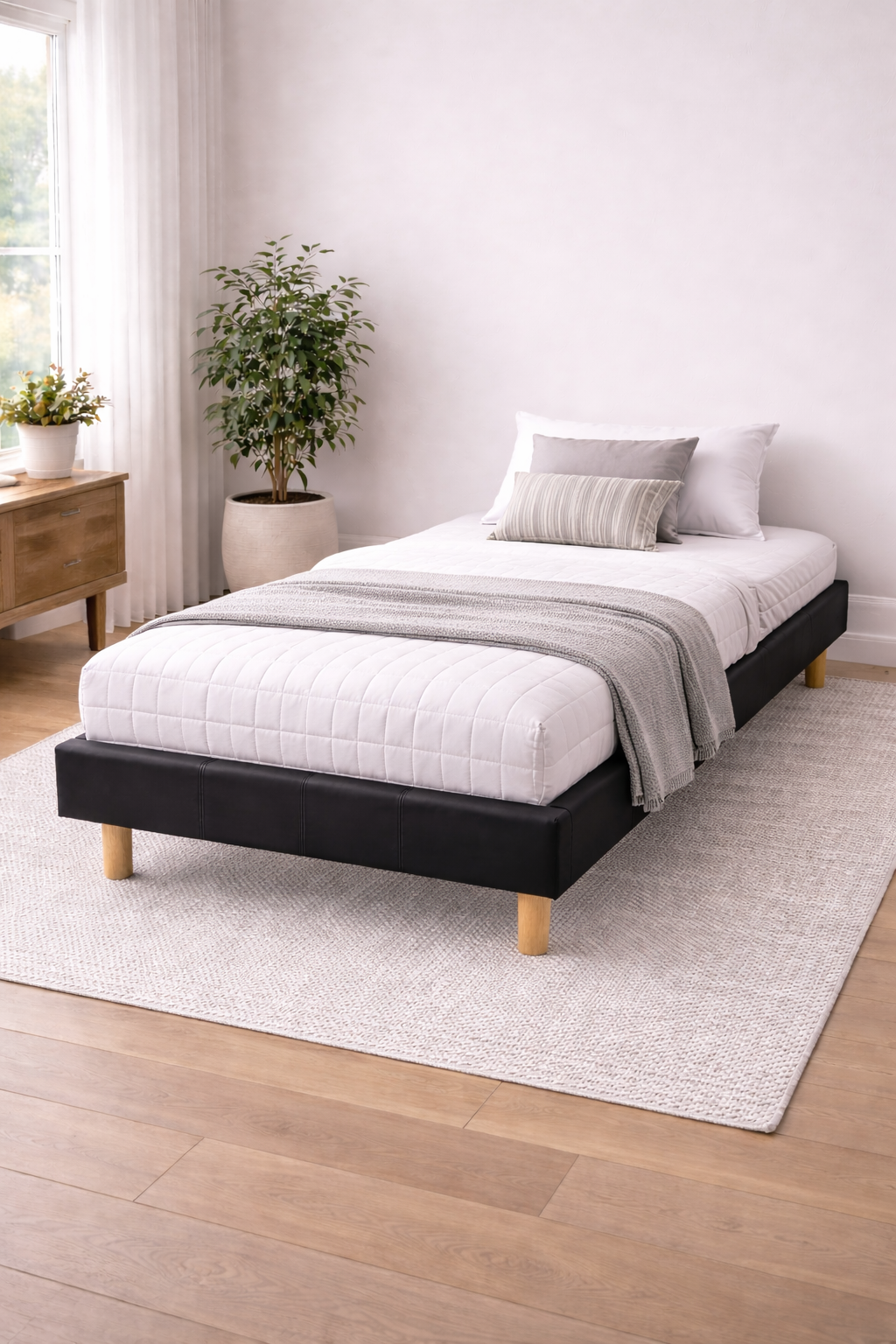 Black King Single Bed Frame