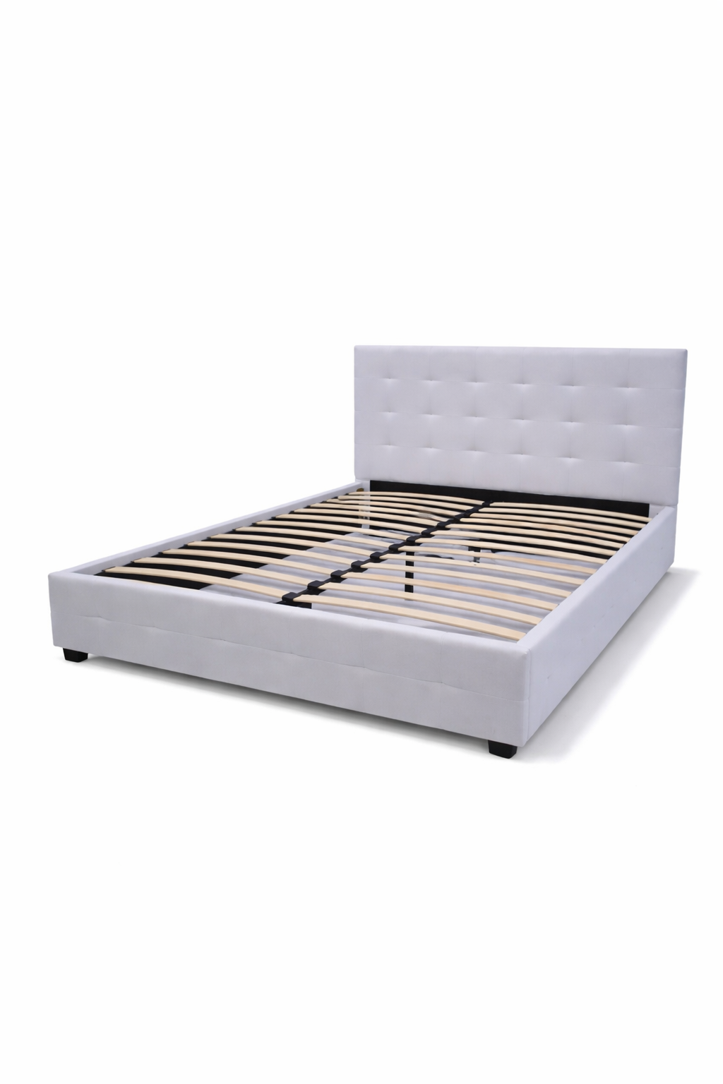 Grey, White and Black Upholstered Bed Frame - Double, Queen & King