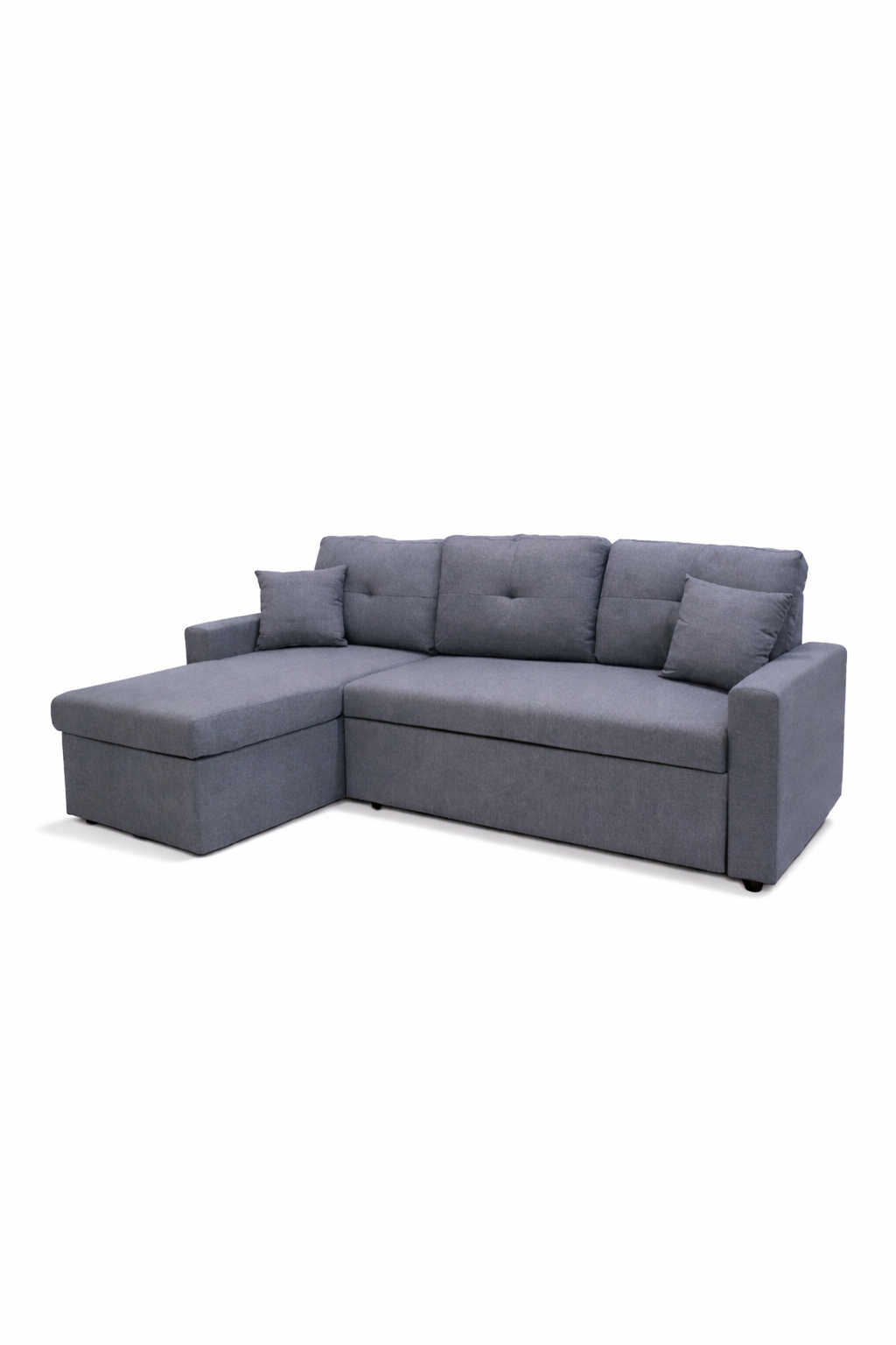 L-Shaped Sofa Bed with Storage Compartment